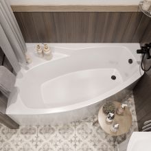 Акриловая ванна STWORKI Монтре 150x90 L, с каркасом
