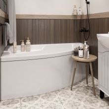 Акриловая ванна STWORKI Монтре 150x90 L, с каркасом