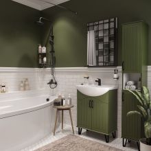 Акриловая ванна STWORKI Монтре 170x105 L, с каркасом
