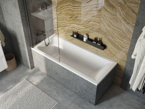 Акриловая ванна STWORKI Стокгольм 165x70 с каркасом, прямоугольная, российская, пристенная, встраиваемая