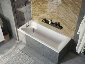 Акриловая ванна STWORKI Стокгольм 175x75 с каркасом, прямоугольная, российская, пристенная, встраиваемая