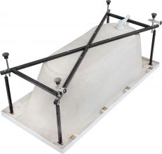 Акриловая ванна STWORKI Хельсинки 150x70 с каркасом, прямоугольная, российская, пристенная, встраиваемая