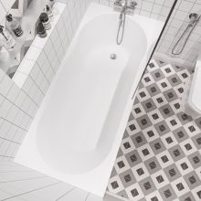Акриловая ванна STWORKI Хельсинки 160x70 с каркасом, прямоугольная, российская, пристенная, встраиваемая
