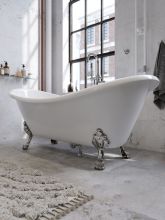 Акриловая ванна Artemis Cloe 180x75 белая, ножки хром