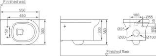 Унитаз подвесной STWORKI HDC520WH с микролифтом
