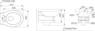 Унитаз подвесной STWORKI HDC609WH с микролифтом