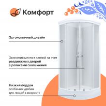 Душевая кабина DIWO Новгород 100х100 низкий поддон