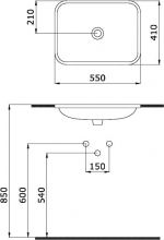 Мебельная раковина BOCCHI Scala Arch 1006-001-0125 глянцевая белая
