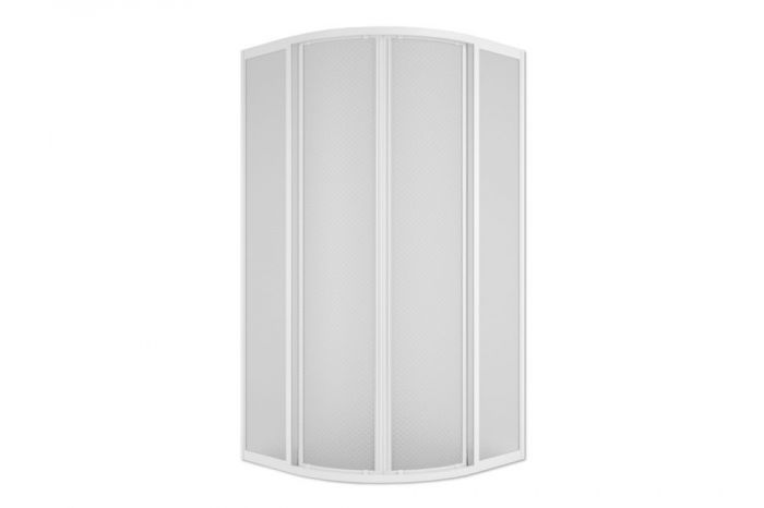 Душ. ограждение СТОТ ПОЛУКРУГ 80 - 2 стенки (пластик-КУБЫ)