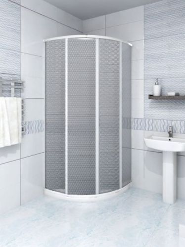 Душ. ограждение СТОТ ПОЛУКРУГ 80 - 2 стенки (полистирол-ПРИЗМА)