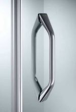 140303.069.322 X1 Раздвижная дверь в нишу 900*1900 с неподвижным сегментом, глянцевый хром, безосколочное стекло прозрачное Anti-Plaque