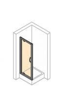 140705.069.322 X1 Распашная дверь 1000 х 1900 мм, глянцевый хром, безосколочное стекло прозрачное,Anti-Plaque