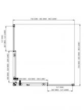 AQ ARI KV 08020GM Душевой уголок квадратный, двери раздвижные 800x800x2000 профиль оружейная сталь, стекло прозрачное