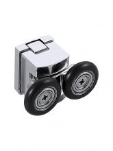 AQ ARI KV 08020GM Душевой уголок квадратный, двери раздвижные 800x800x2000 профиль оружейная сталь, стекло прозрачное