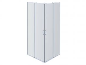 AQ ARI KV 09020BL Душевой уголок квадратный, двери раздвижные 900x900x2000 профиль черный, стекло прозрачное