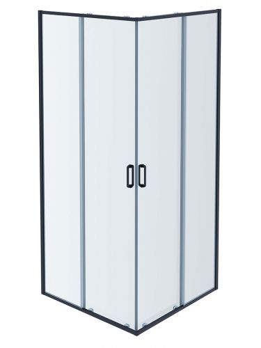 AQ ARI KV 09020GM Душевой уголок квадратный, двери раздвижные 900x900x2000 профиль оружейная сталь, стекло прозрачное