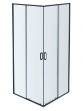 AQ ARI KV 09020GM Душевой уголок квадратный, двери раздвижные 900x900x2000 профиль оружейная сталь, стекло прозрачное