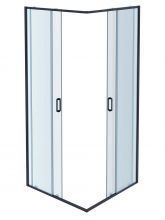 AQ ARI KV 09020GM Душевой уголок квадратный, двери раздвижные 900x900x2000 профиль оружейная сталь, стекло прозрачное