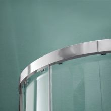 AQ NAA 2142-100 Душевой уголок 1/4 круга, двери раздвижные 1000x1000x2000, профиль хром, стекло прозрачное