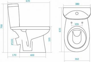 1.WH30.2.134 АНИМО унитаз-компакт, диагон.выпуск, 2 режима, метал.крепление, дюропласт