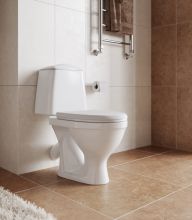 1P2012S0000BF Унитаз-компакт Соната белый, сидение полипропилен (арт.188012S0020B0), кос вып