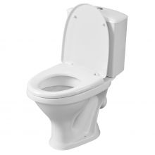 1P2018S0000BF Унитаз-компакт Вест белый, сидение полипропилен (арт. 188018S0020B0), кос выпуск