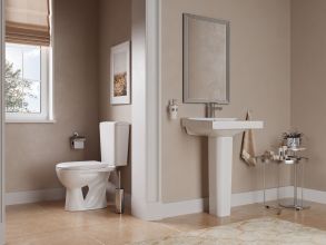 1P4008S0000BF Унитаз-компакт Орион белый, сидение полипропилен (арт. 188008S0020B0), кос вып