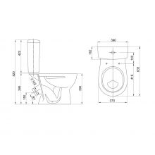 1P4008S0000BF Унитаз-компакт Орион белый, сидение полипропилен (арт. 188008S0020B0), кос вып