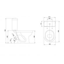 1P4053S0000BF Унитаз-компакт Визит белый, сидение полипропилен (арт.188053S0020B0), кос вып