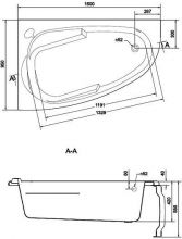 Акриловая ванна Cersanit Joanna 150x95 см (WA-JOANNA*150-R)