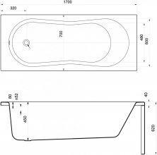 Акриловая ванна Cersanit Nike 150x70 см (WP-NIKE*150)